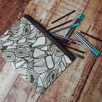 Printed Canvas Jumbo Pencil Case, 2 of 6