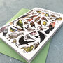 Garden Birds Of Britain Art Blank Greeting Card, thumbnail 7 of 11