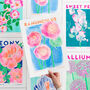 Rnunculus Flower Risograph Print, thumbnail 1 of 3