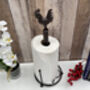 Brown Iron Cockerel Kitchen Roll Holder Metal Stand, thumbnail 5 of 10