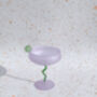 Tease Me Frosted Cocktail Glass Purple + Green, thumbnail 2 of 5