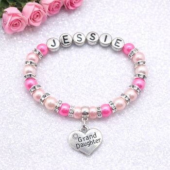 Personalised Granddaughter Charm Bracelet, Great Granddaughter Gift, 3 of 12