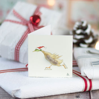 Christmas Skating Duck Gift Tags, Pack Of Four, 2 of 2