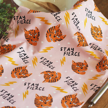 Stay Fierce Tiger Tea Towel, 5 of 8