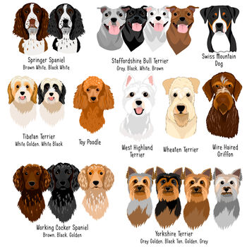 Cute Dog Breed Cushion Cover Personalised, 6 of 11