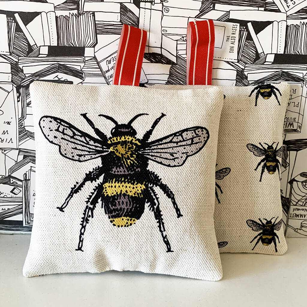 Bee Motif Lavender Bag By Keylime Design | notonthehighstreet.com