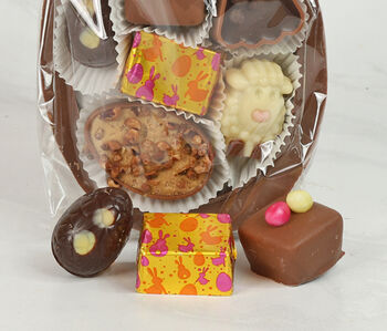 Thick Half Milk Chocolate Easter Egg Shell With Seven Assorted Luxury Chocolates, 2 of 3
