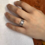 Sterling Silver Hammered Wide Open Ring, thumbnail 2 of 4