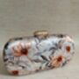 Grey Floral Oval Clutch Bag, thumbnail 5 of 12