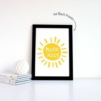 Personalised New Baby Print, Hello Sunshine, 5 of 8