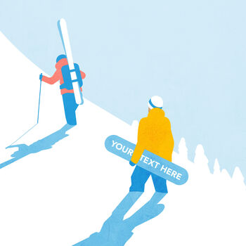 Personalised Ski And Snowboard Art Print, 7 of 9