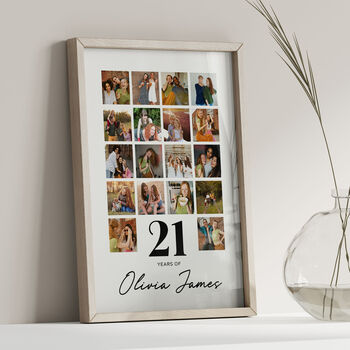 Personalised 21st Birthday Print, 21st Birthday Gift, 4 of 6