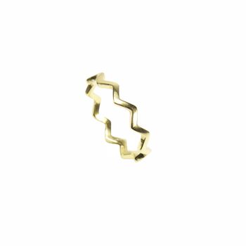 Zigzag Stacking Rings, Rose Or Gold Vermeil 925 Silver, 6 of 10