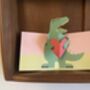 Handmade Pop Up Dinosaur You Are Roarsome Card, thumbnail 1 of 3