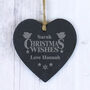 Personalised Christmas Wishes Slate Decoration, thumbnail 1 of 2