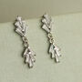 Art Deco Silver Drop Earrings, thumbnail 5 of 11