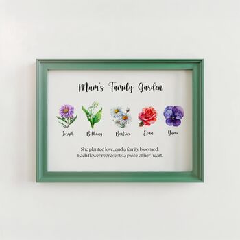 Personalised Mum’s Family Garden Wall Art, 6 of 7