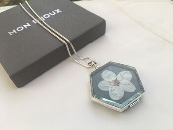 Hexagon Beehive Locket Necklace To Remember A Loved One, 9 of 12