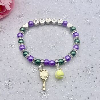 Personalised Tennis Charm Bracelet, 3 of 10