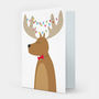 Reindeer Christmas Card, thumbnail 1 of 2