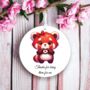 Personalised Cute Red Panda Love Heart Hand, thumbnail 1 of 2