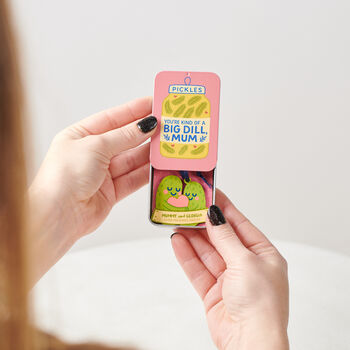 Personalised Cute Pickle Keepsake For Mum In A Tin, 2 of 4