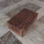Gothic Wooden Gift; Floral Triquetra Carved Box, thumbnail 5 of 5