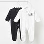 Initials Personalised Baby Sleepsuit, thumbnail 4 of 12