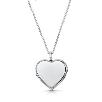 Personalised Sterling Silver Heart Locket With Scroll, 10 of 12