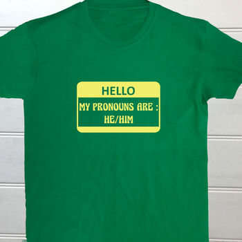 Personalised Adult Pronouns T Shirt, 3 of 7