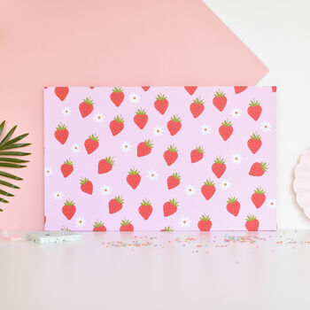 Strawberry Print Canvas Magnetic Noticeboard, 3 of 4