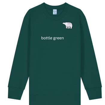 Organic Cotton Embroidered Polar Bear Sweatshirt, 8 of 11
