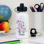 Personalised Pink Dinosaur Birthday Bottle For Girl, thumbnail 2 of 2