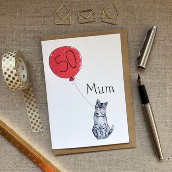 Personalised 30th Birthday Card Cat Design, 2 of 6