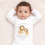 Personalised First Father’s Day Lion Baby Outfit, thumbnail 2 of 8
