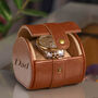 Dad's Personalised Luxury Tan Leather Travel Watch Box, thumbnail 1 of 8