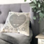 Personalised Wedding Anniversary Floral Heart Cushion, thumbnail 3 of 8