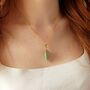 Chrysoprase Chakra Gemstone Spike Gold Chain Necklace, thumbnail 2 of 4