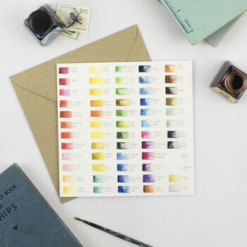 Artist's Palette Colour Chart Card, 2 of 3