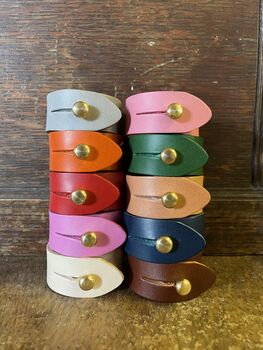 Slim Leather Napkin Rings, 3 of 7