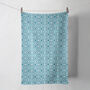Blue Turkish Flower 100% Cotton Tea Towel, thumbnail 10 of 12