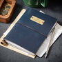 Personalised Leather Journal With Brass Plate, thumbnail 3 of 7