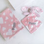 Personalised Bunny Hearts Comforter And Blanket Set, thumbnail 4 of 9