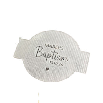 Personalised Baptism Fondant Embosser With Name And Date, 8 of 9