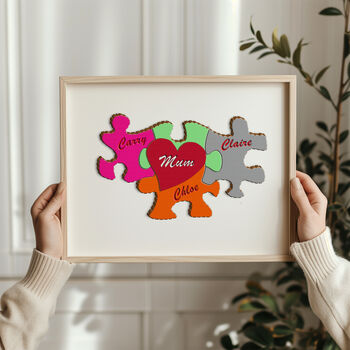 Jigsaw Style Personalised Family Print, 3 of 5