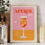 Aperol Spritz Cocktail Print, thumbnail 1 of 4
