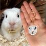 Personalised Guinea Pig Face Portrait Keyring, thumbnail 1 of 11