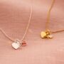 Sterling Silver Heart, Letter And Gemstone Necklace, thumbnail 3 of 11