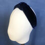Luxurious Silk Velvet Headband In Navy Blue, thumbnail 2 of 4