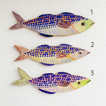 Wooden Mackerel Decorations Green, 4 of 8